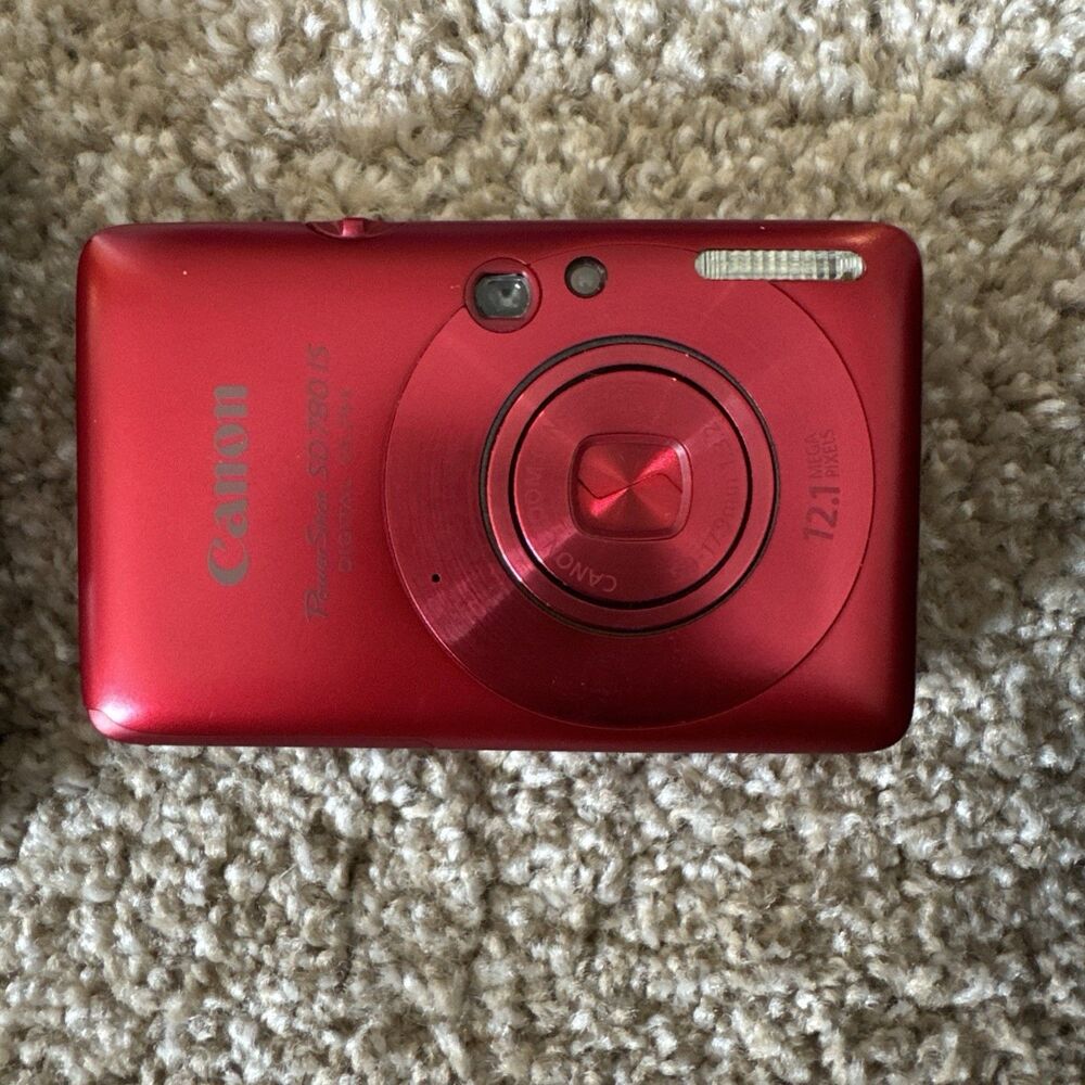 Canon PowerShot SD780 IS Digital ELPH 12.1MP Red Camera Tested Charger Battery C - Picture 3 of 9